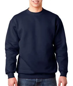1102 Bayside Adult Blended Crew Neck Fleece Navy