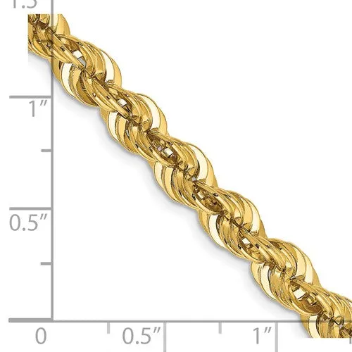 14k Yellow Gold 6mm Rope Bracelet Anklet Choker Necklace Pendant Chain