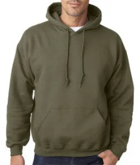 18500 Gildan Adult Heavy BlendHooded Sweatshirt Military Green