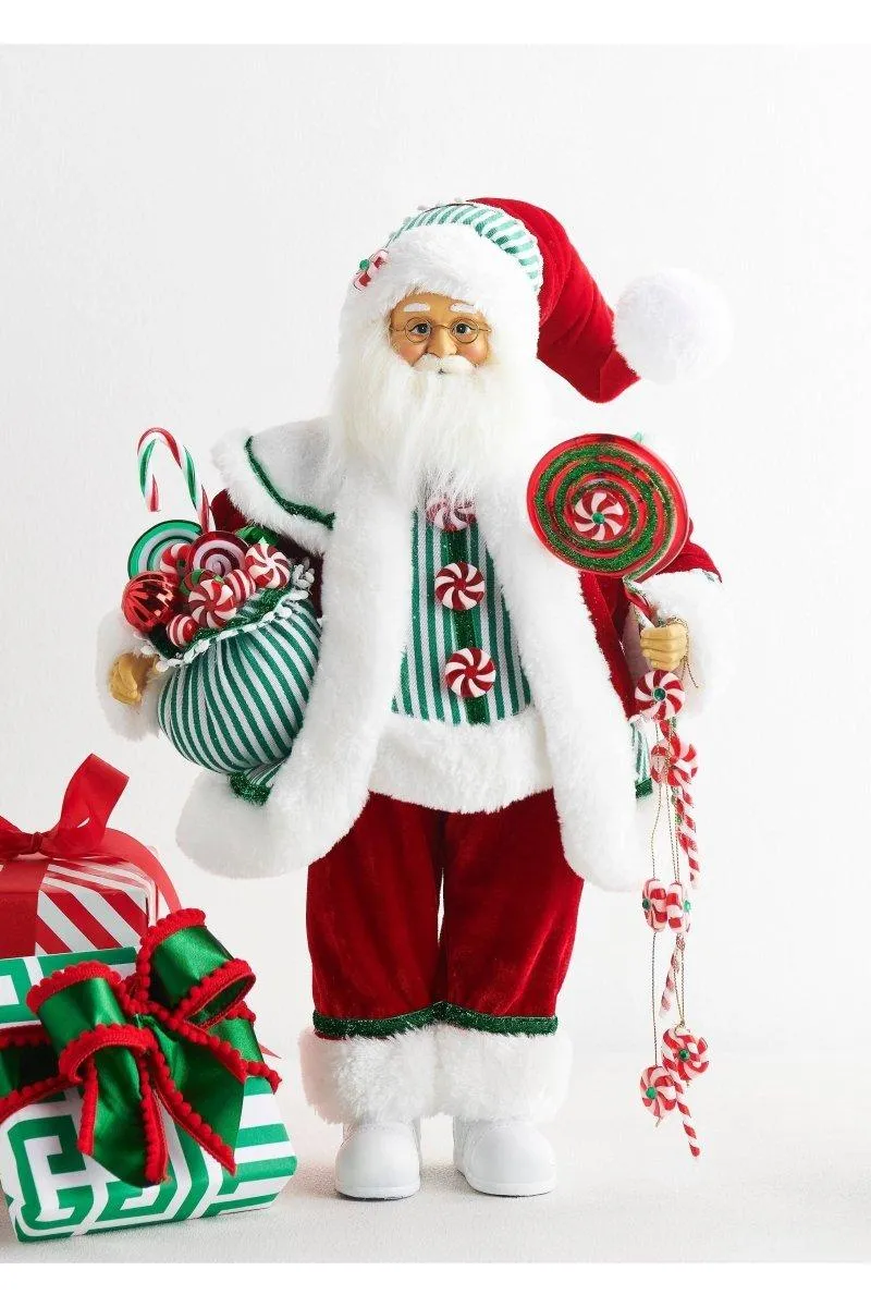 18" Peppermint Santa