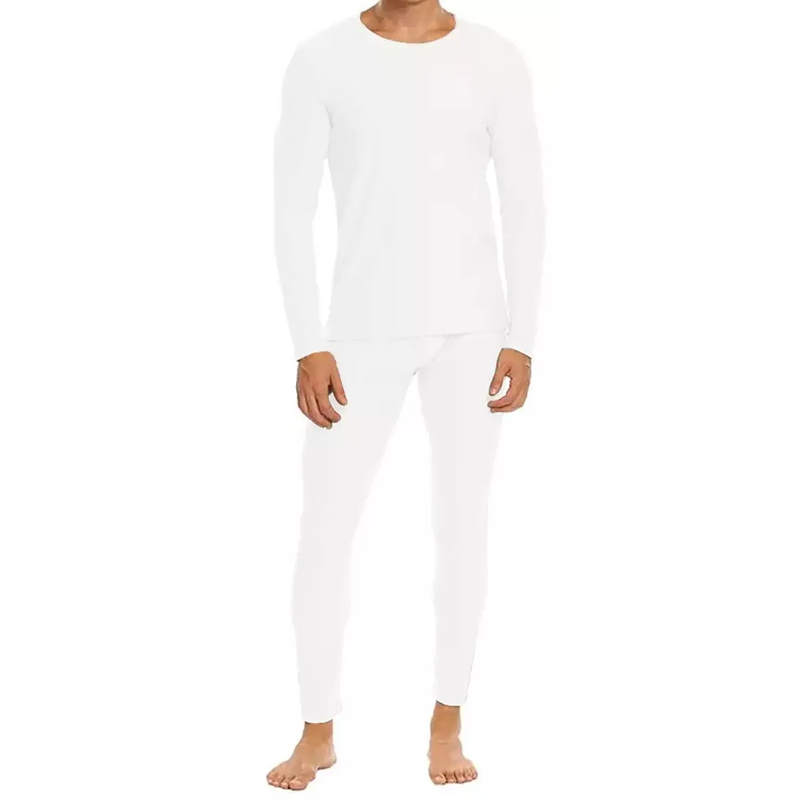 2 Set Black White Holeproof Aircel Thermal Men Long Sleeve Top & Long Johns Pants Base Layer