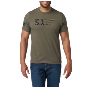 5.11 USA Flag Tonal Logo Tee