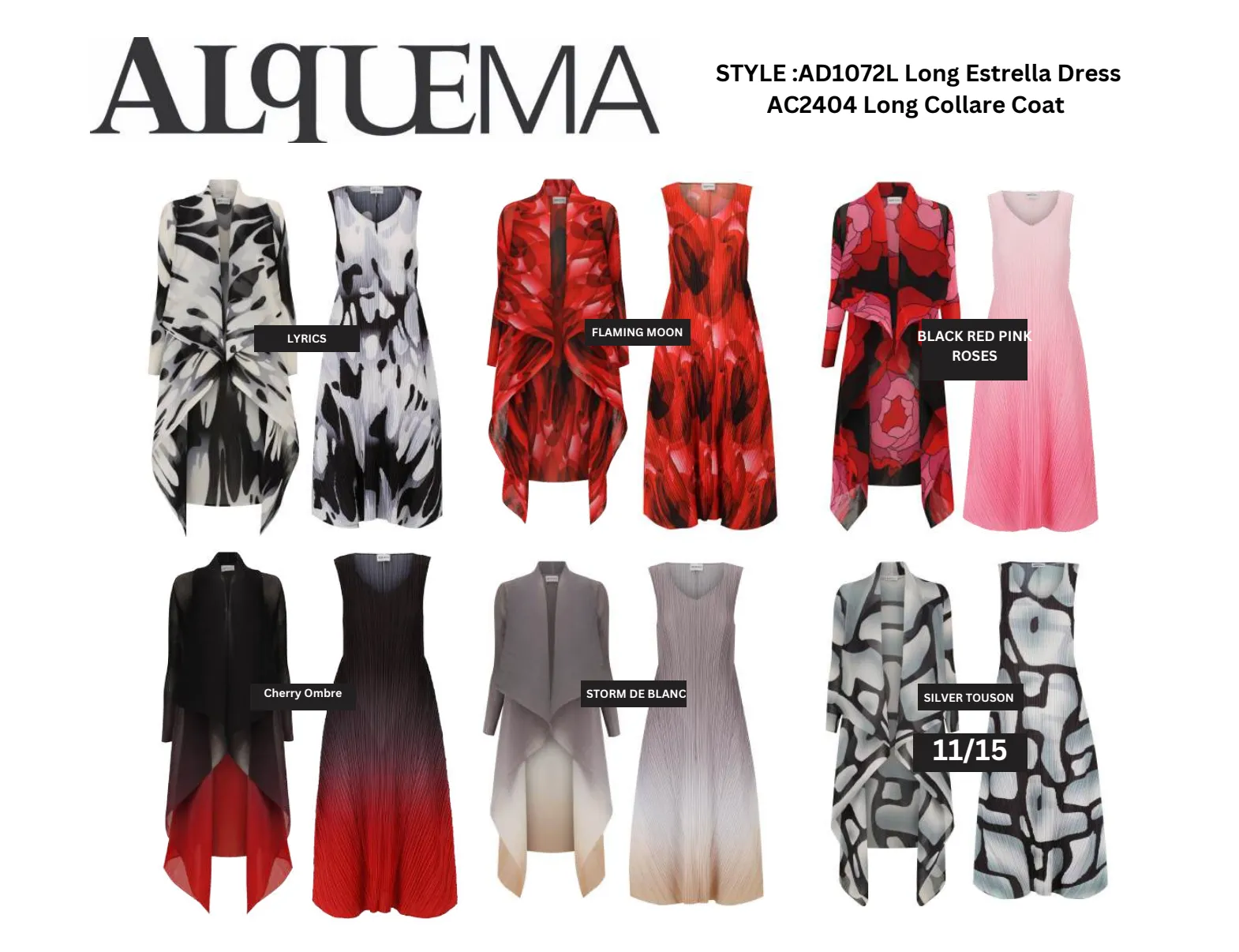 Alquema Long Collare Coat - RED BOWS