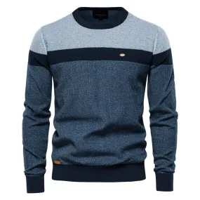 Angelo Ricci™ Designer High Quality Spliced Cotton Pullover