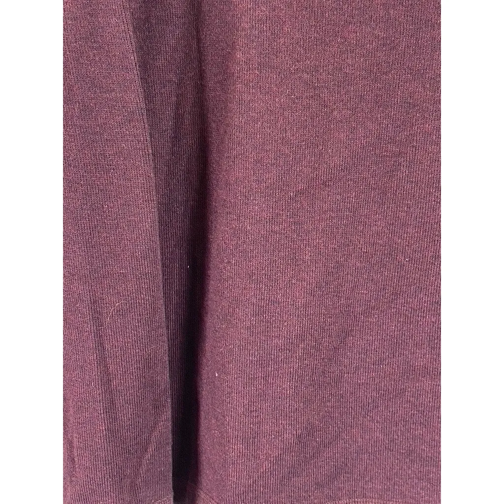 BANANA REPUBLIC Men's Burgundy Striped Quarter-Zip Pullover Sweater SZ S