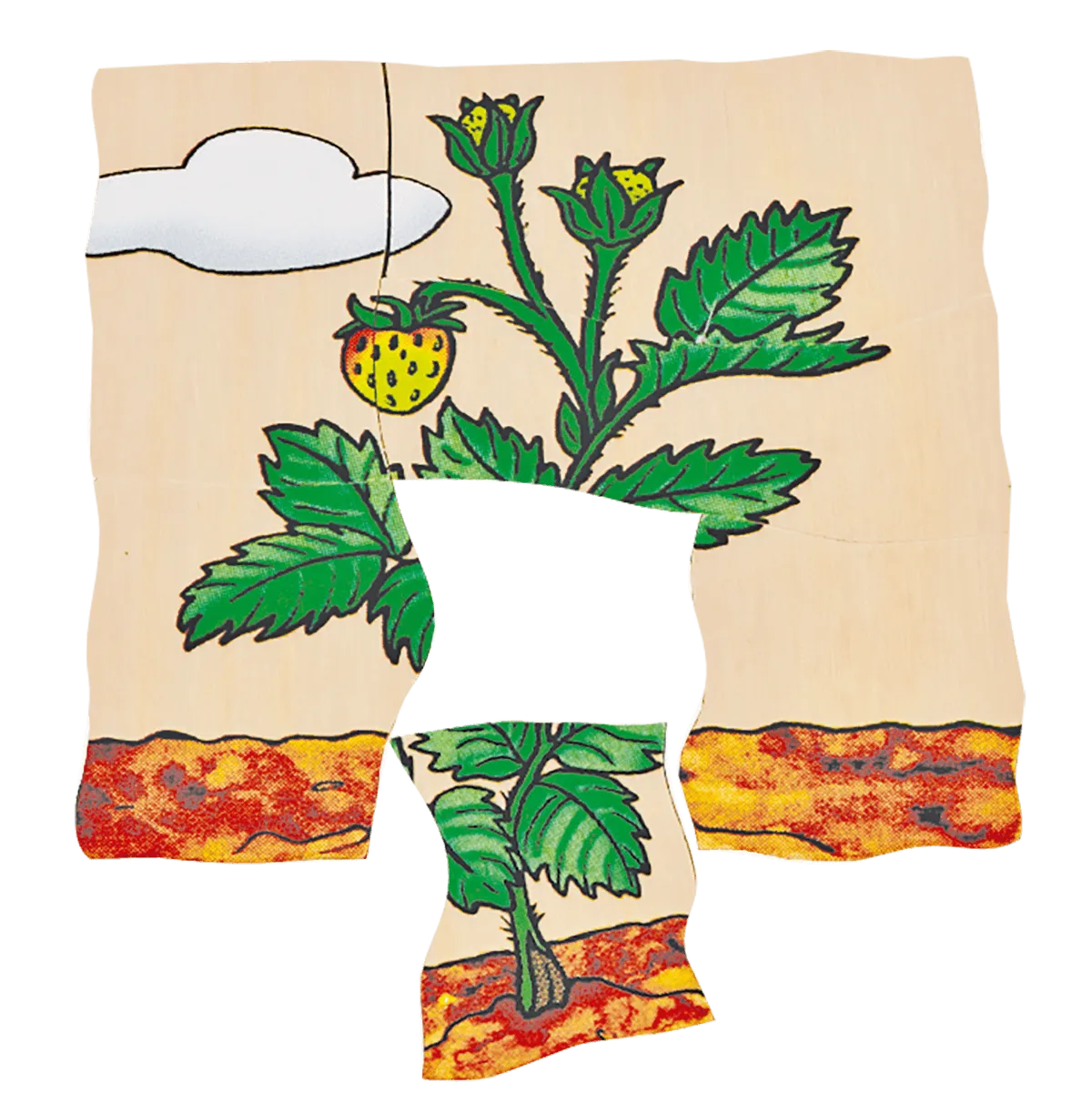 Beleduc Layer-Puzzle Strawberry Growing 草莓生長多層情景找找看拼圖