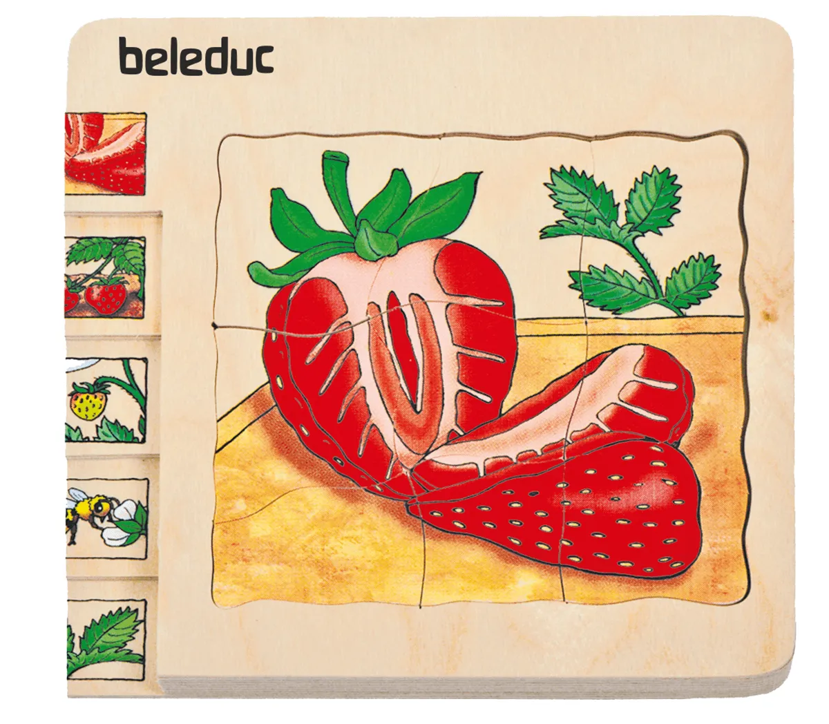 Beleduc Layer-Puzzle Strawberry Growing 草莓生長多層情景找找看拼圖