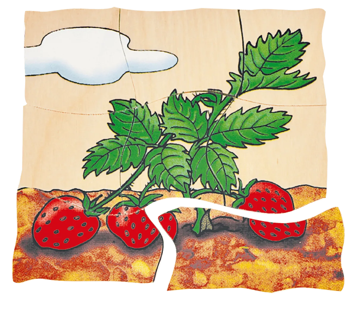 Beleduc Layer-Puzzle Strawberry Growing 草莓生長多層情景找找看拼圖