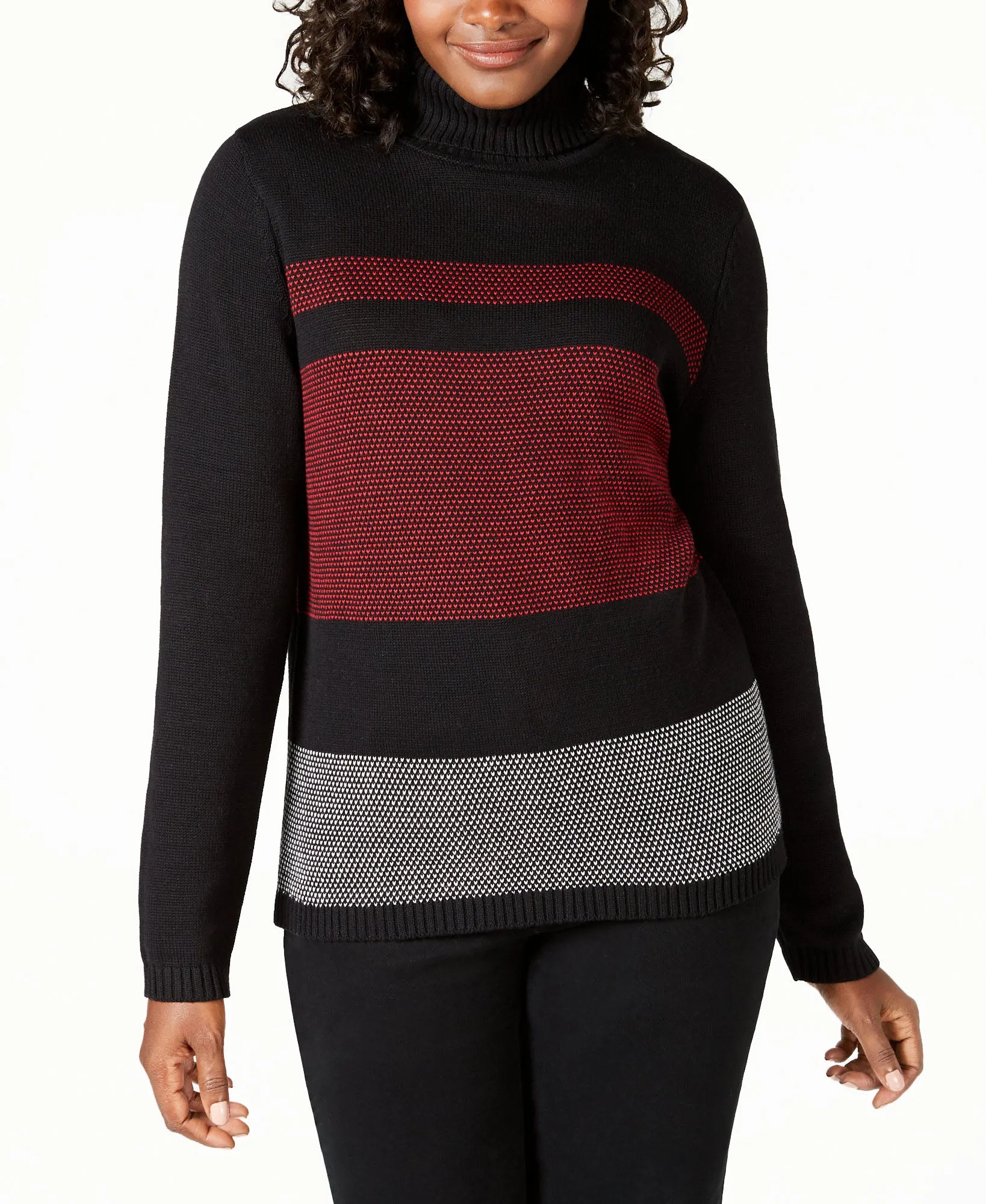 Birdseye Turtleneck Sweater