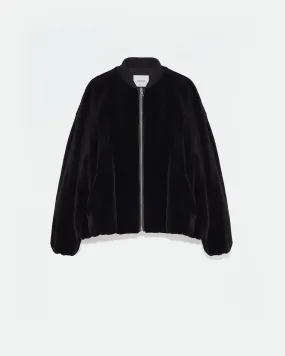Bomber jacket in sheared mink
