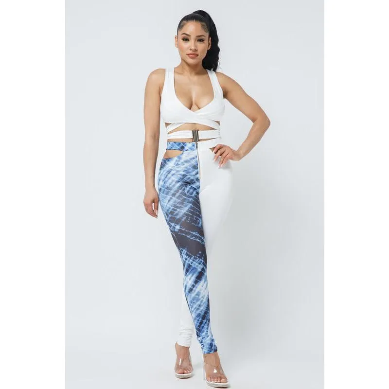 Boss Babe High Waist Pant Set (Blue)