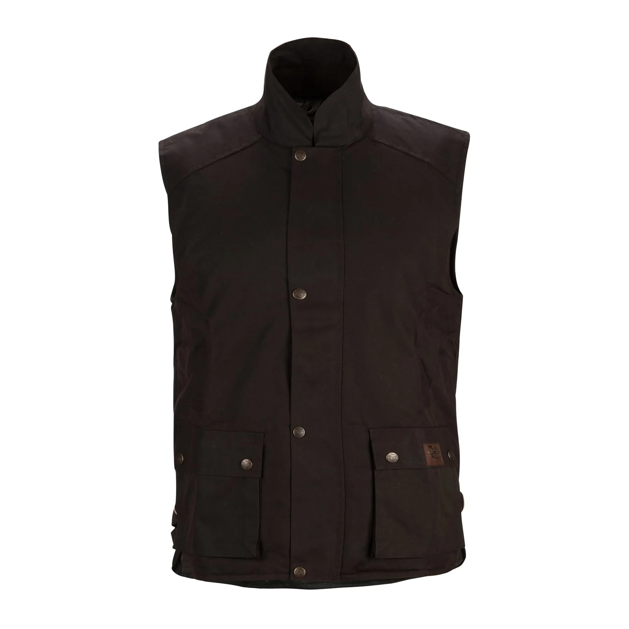 Burke & Wills Capricorn Oilskin Vest | Black