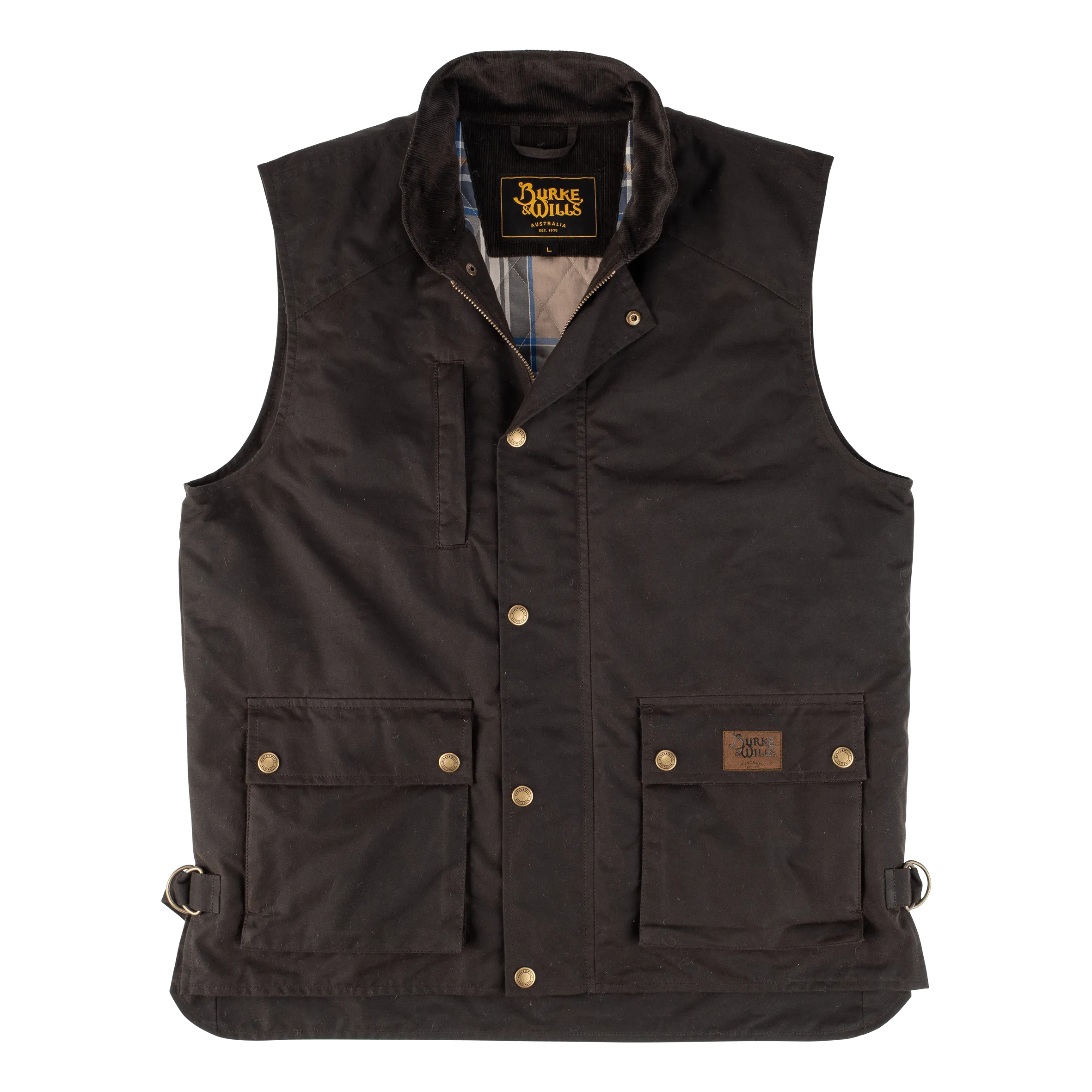 Burke & Wills Capricorn Oilskin Vest | Brown