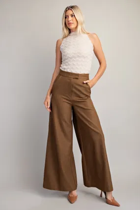 Calaveras High Waist Wide Leg Pant - Mocha