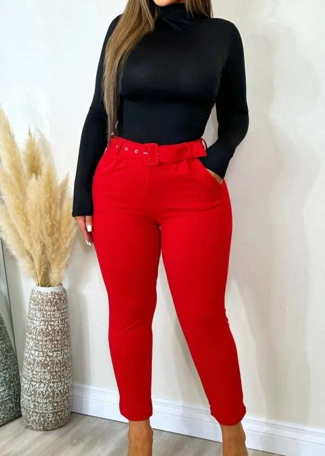 Casual Crush Pants Red