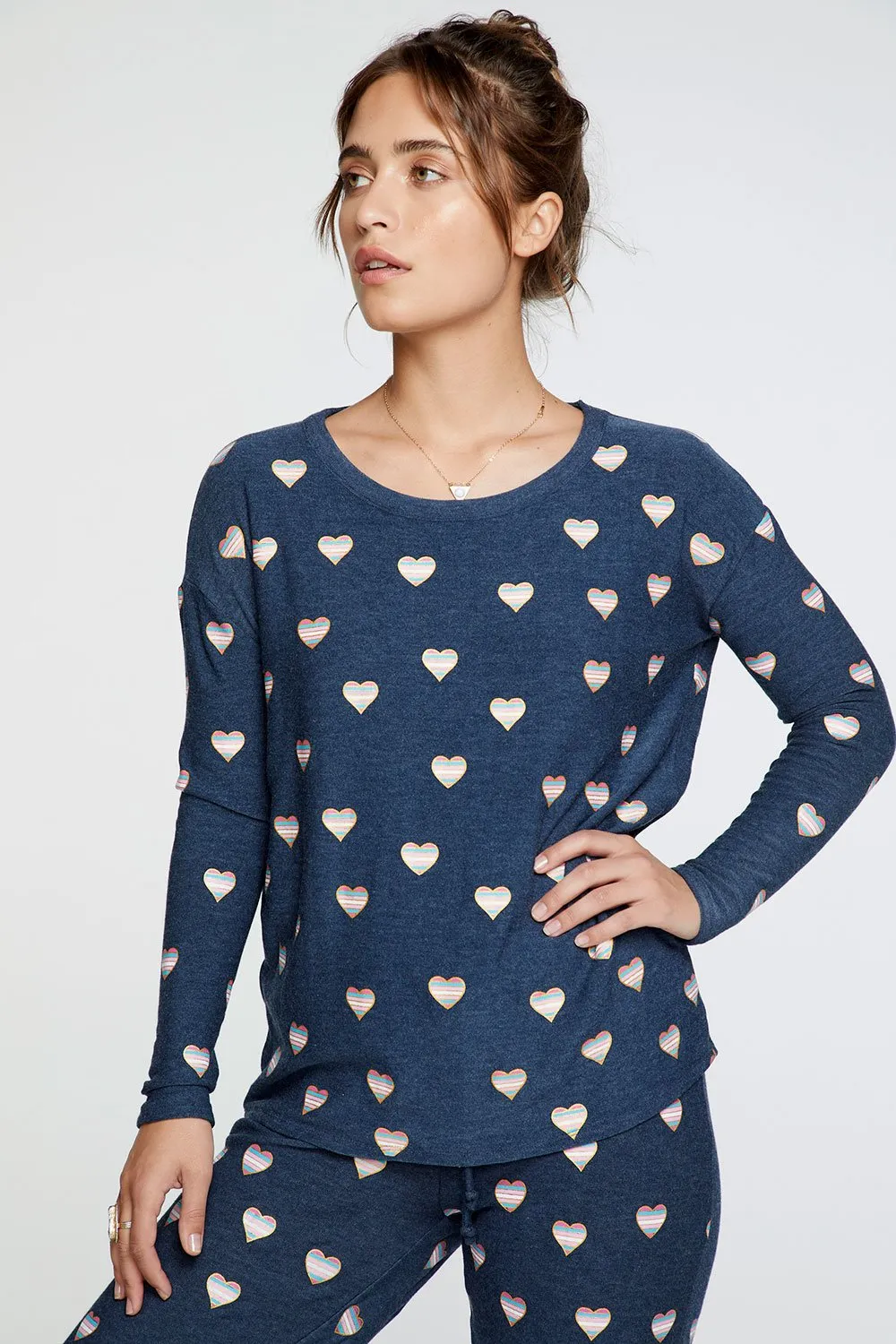 Chaser Beach Hearts Cozy Knit Pullover