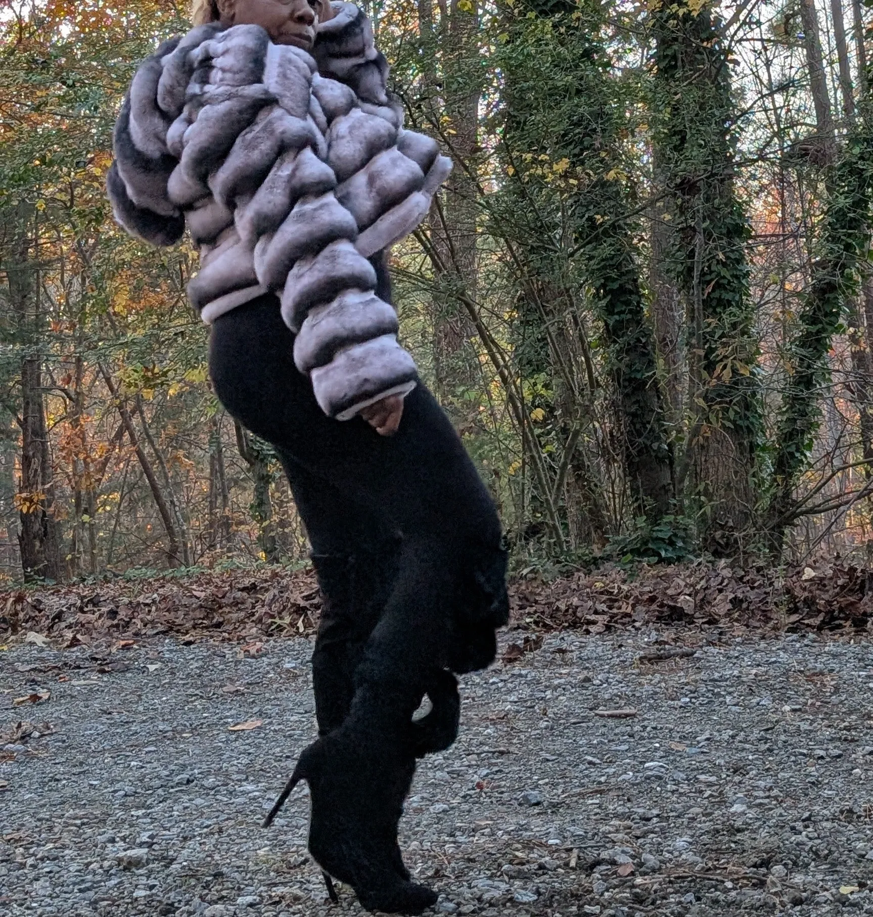 Chinchilla Crop Fluffy Faux Jacket (Ready to Ship)