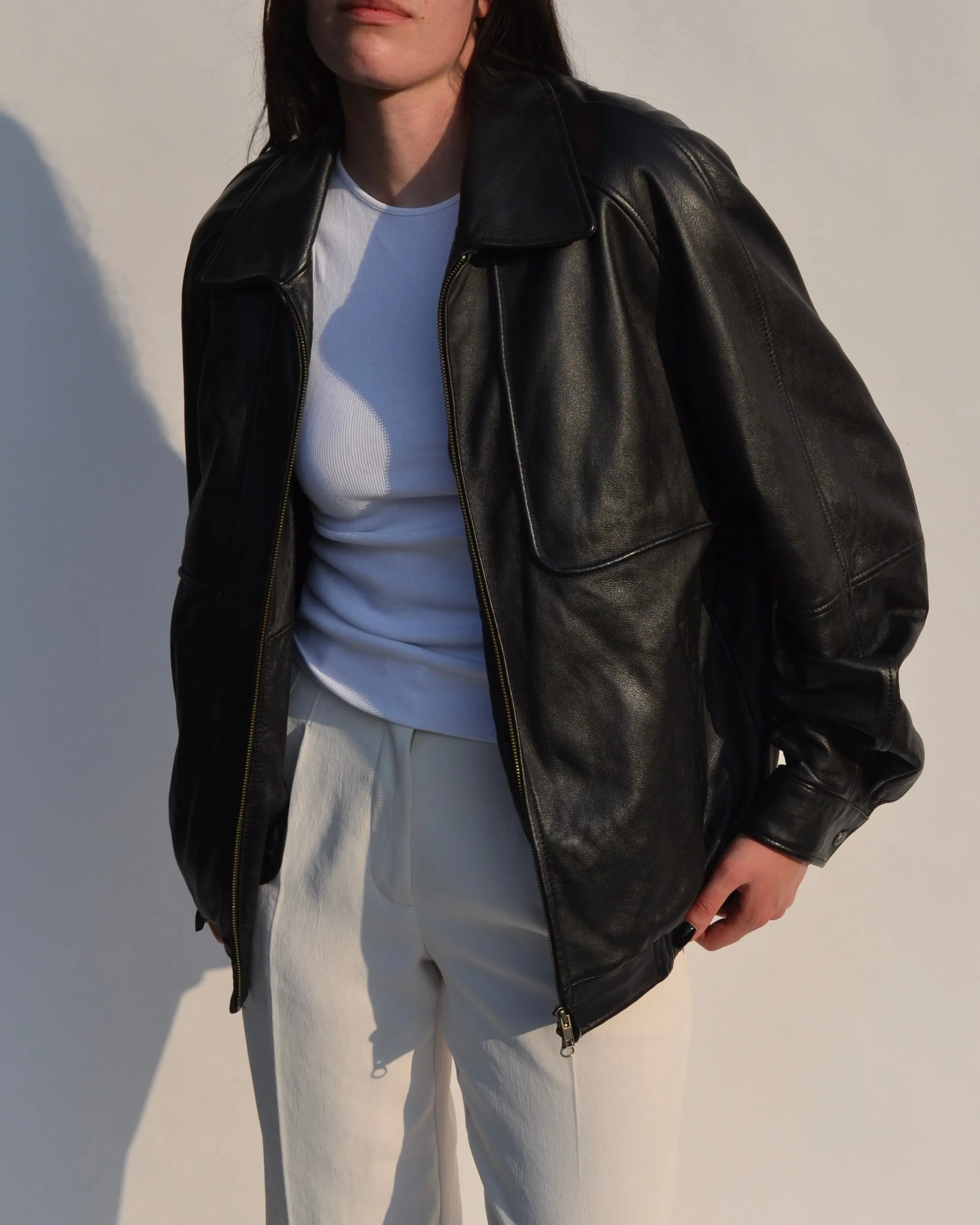 Classic Black Vintage Danier Leather Jacket