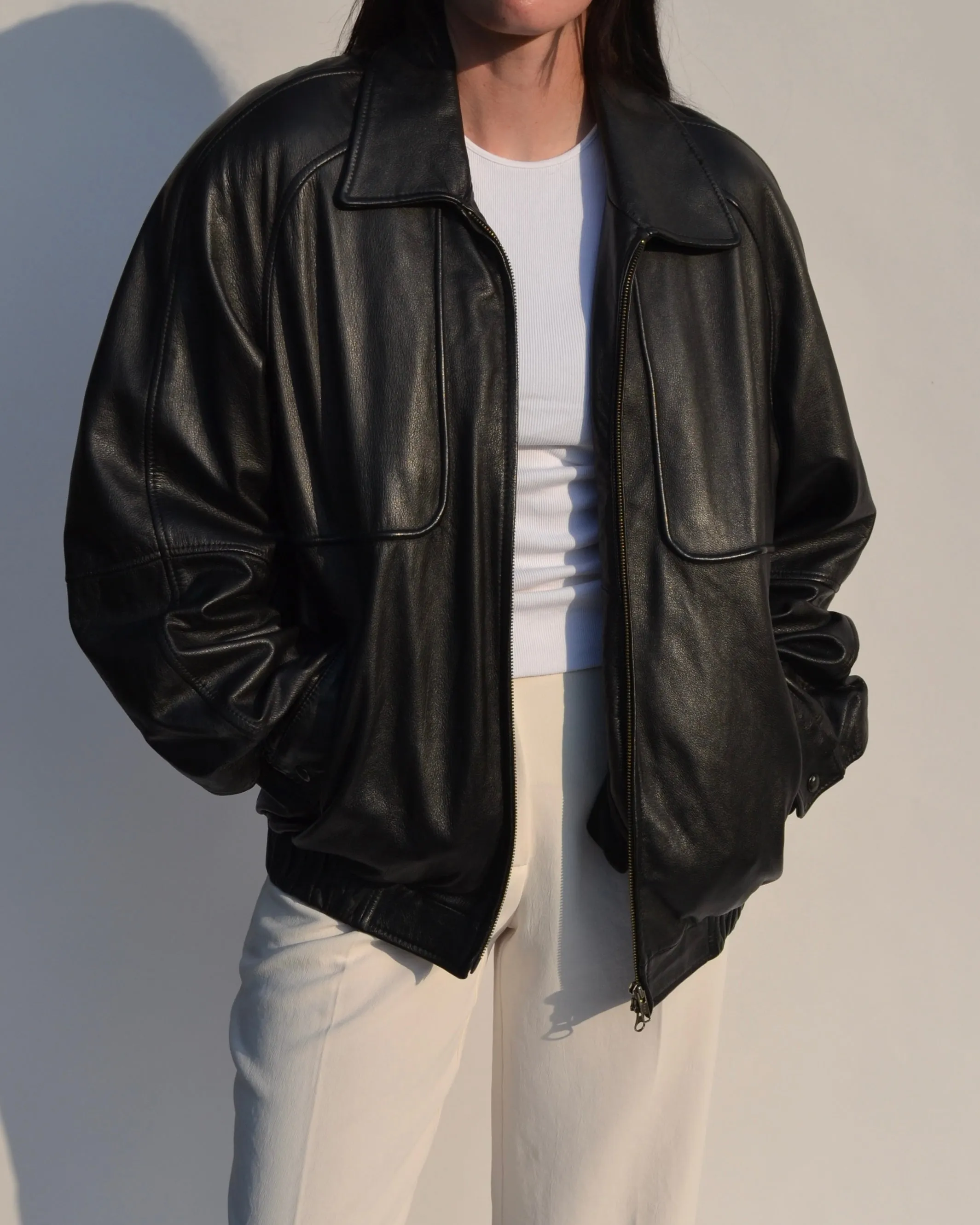 Classic Black Vintage Danier Leather Jacket