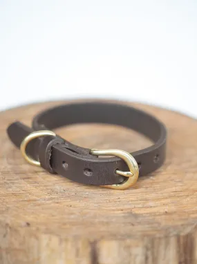 Classic Dog Collar - 18mm - Dark Brown