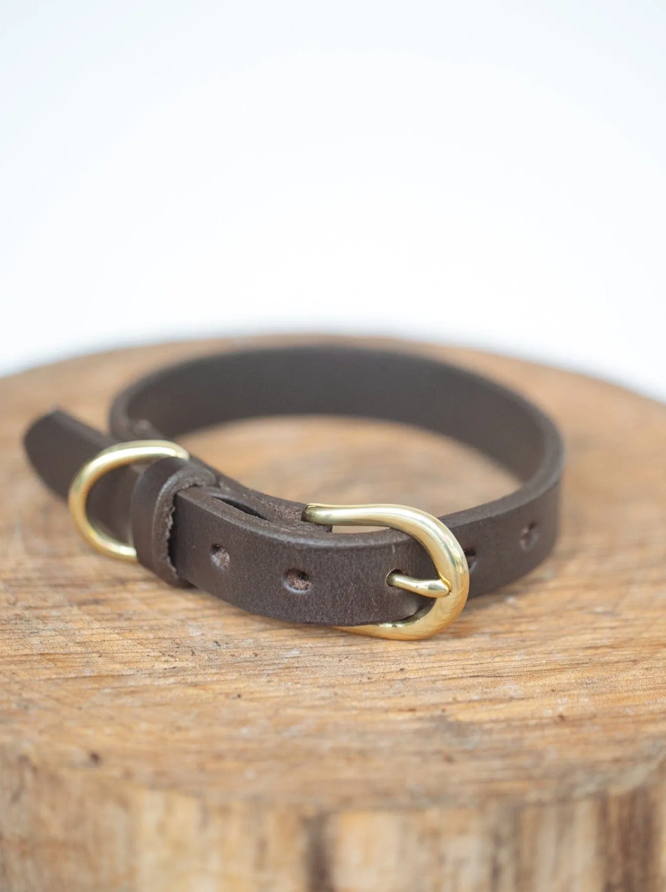 Classic Dog Collar - 18mm - Dark Brown