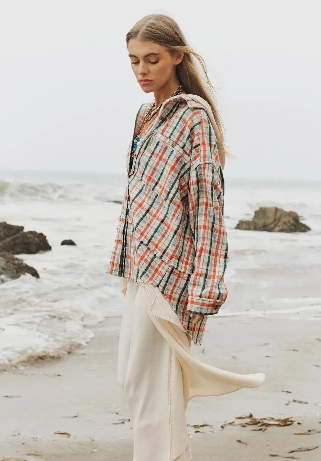 Curvy Falling For Love Shacket