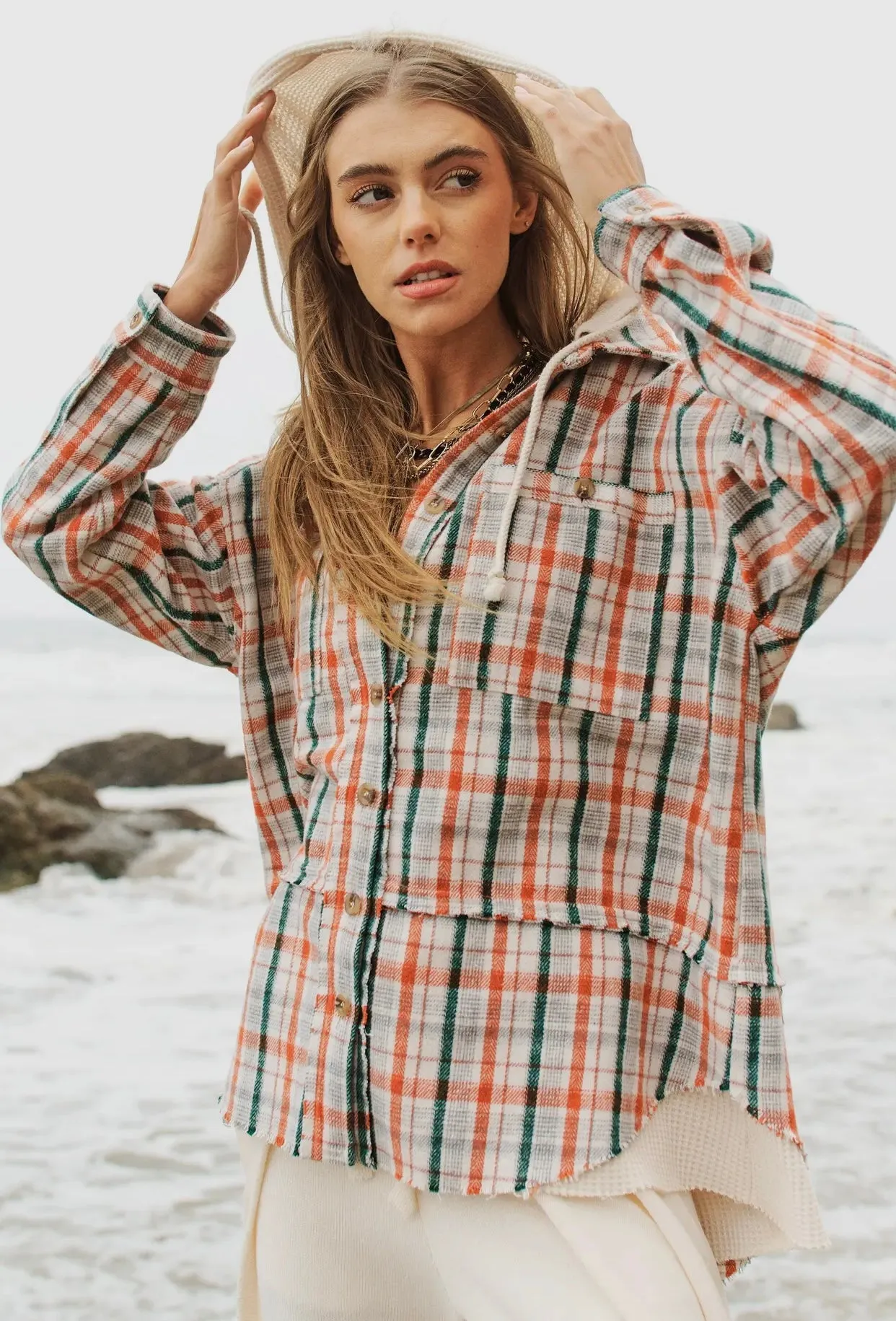 Curvy Falling For Love Shacket