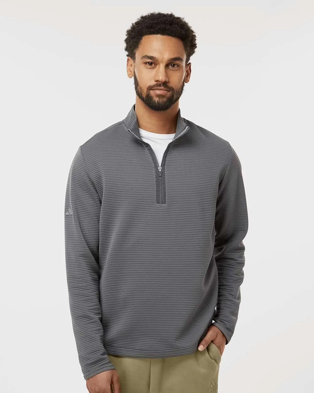 Custom Embroidery - Adidas - Spacer Quarter-Zip Pullover - A588
