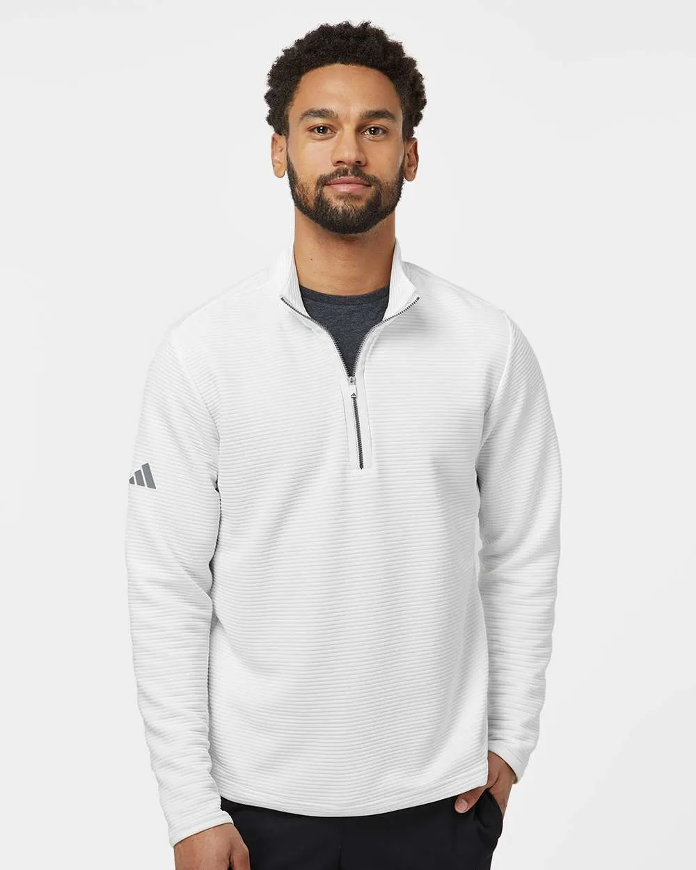 Custom Embroidery - Adidas - Spacer Quarter-Zip Pullover - A588