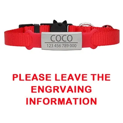 Customize Personalized ID Cat Collar