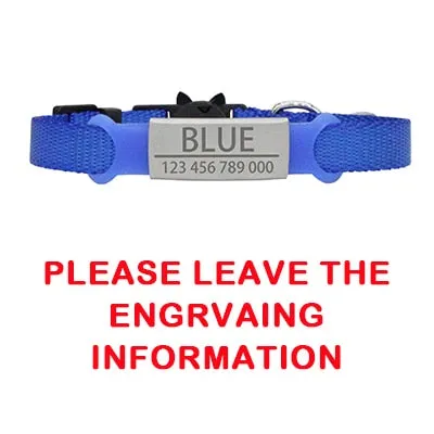 Customize Personalized ID Cat Collar