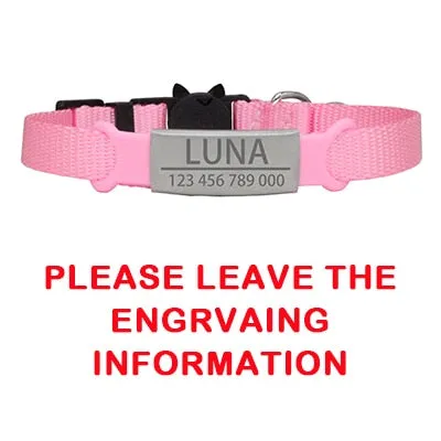 Customize Personalized ID Cat Collar