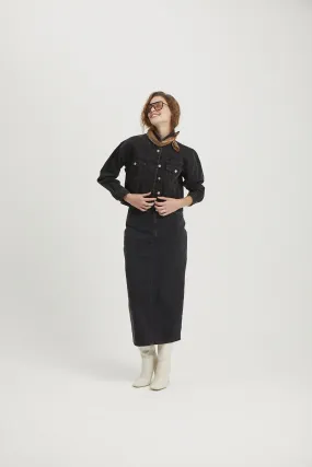 Daisy Black Denim Skirt