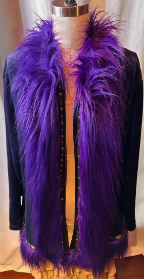 Denim Colored Velvet Jacket