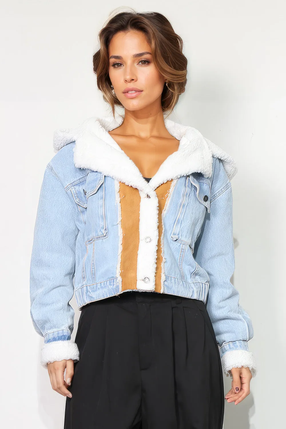 Denim Wool Jacket - Blue
