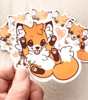 Doki Fox Playful Vinyl Sticker