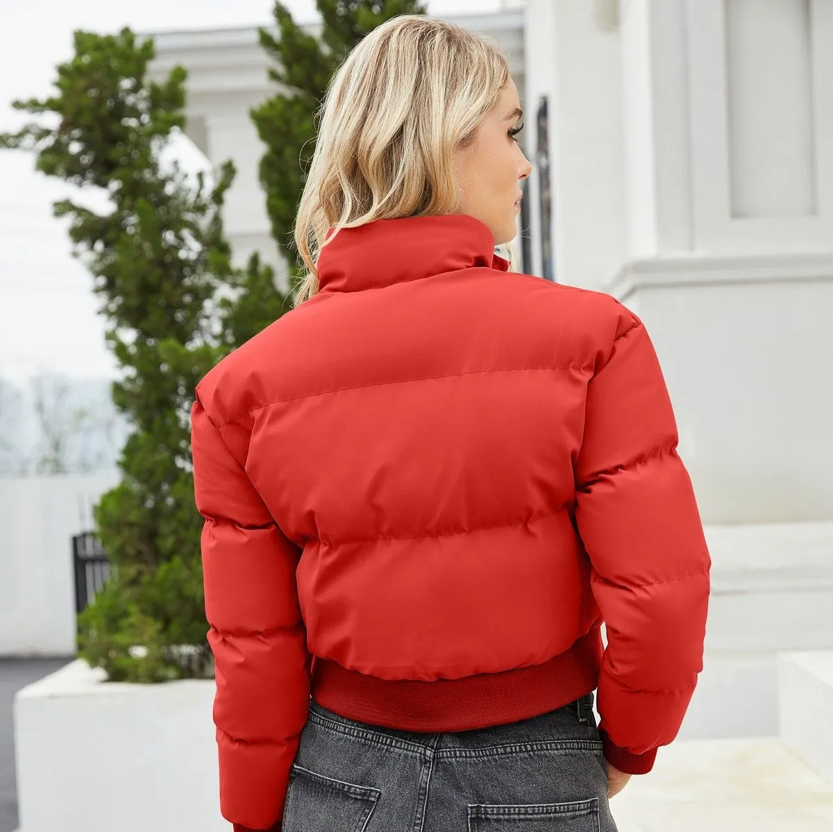 Elegant Warm Cotton Padded Short Coat
