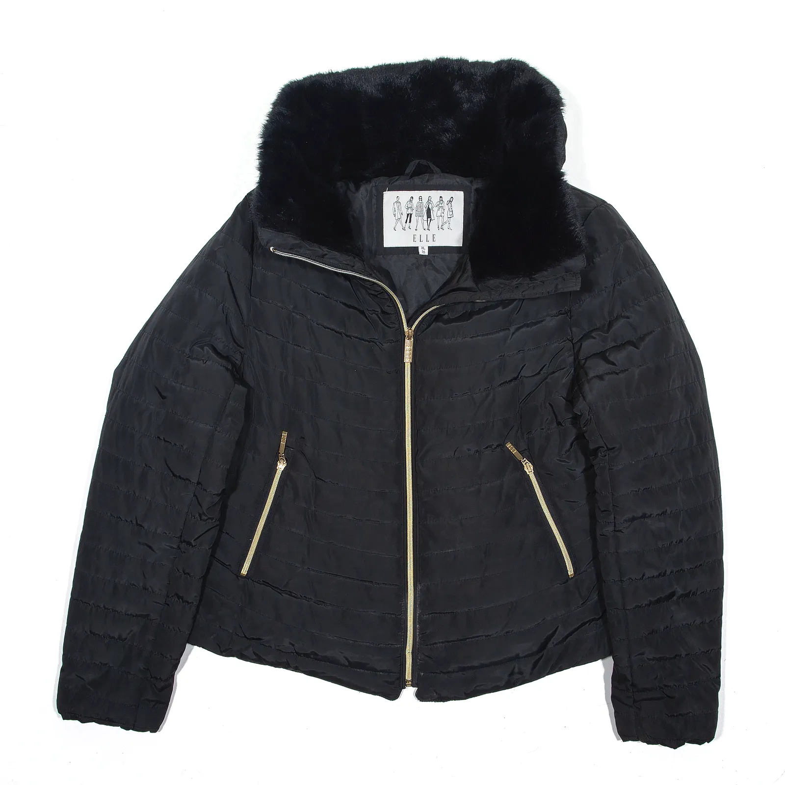 ELLE Black Puffer Jacket XL