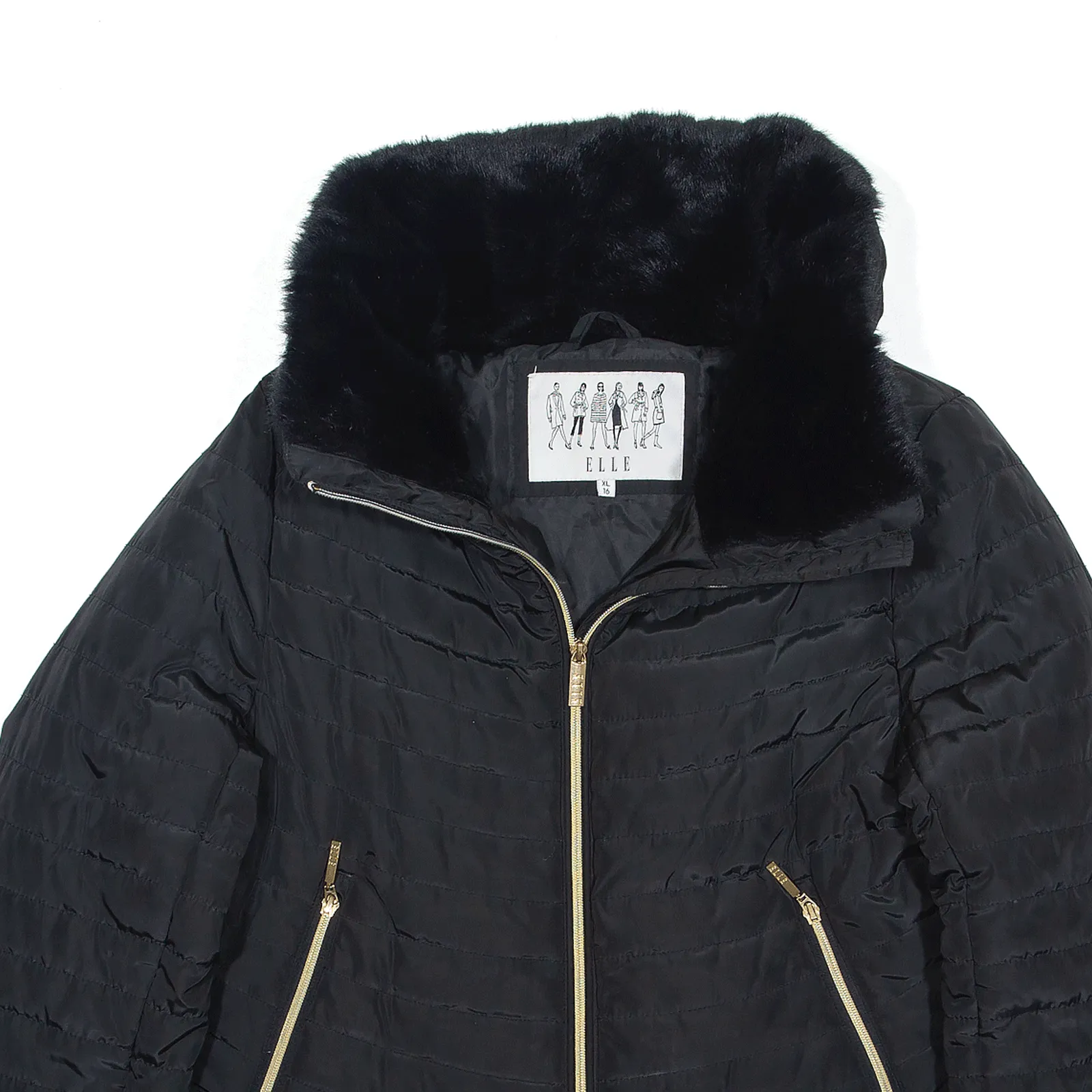 ELLE Black Puffer Jacket XL