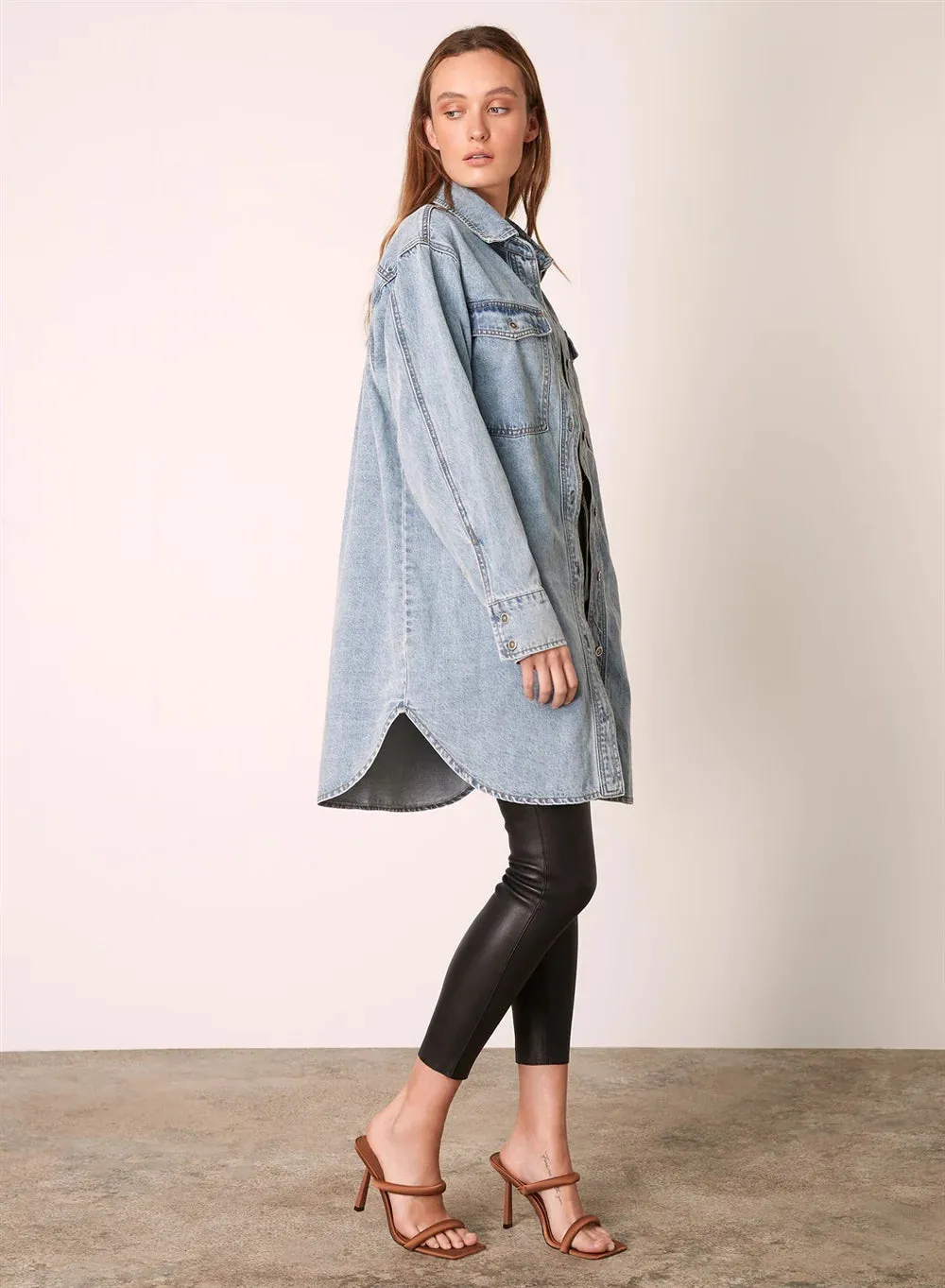 Esmaee Dylan Shacket - Denim Blue