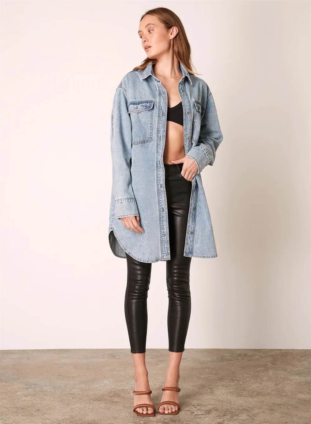 Esmaee Dylan Shacket - Denim Blue