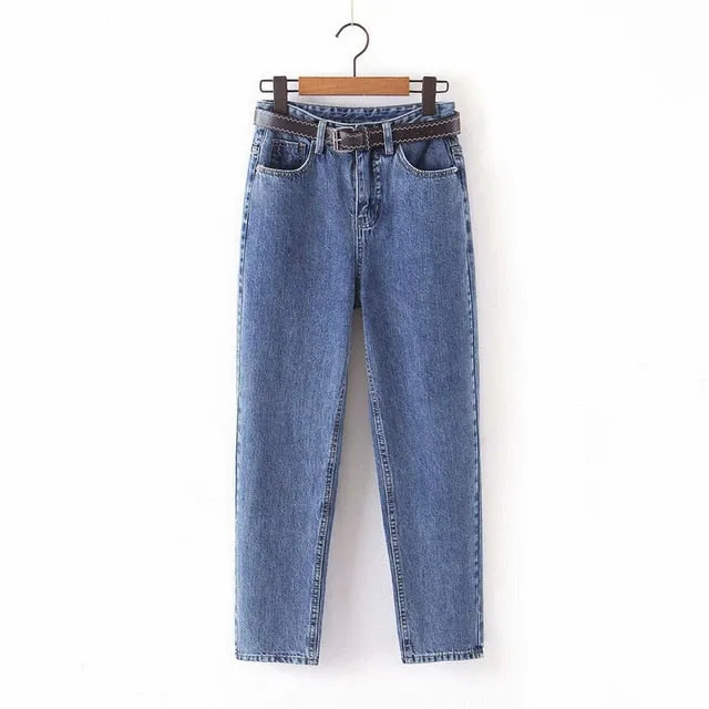 FashionSierra - Womens Casual High Waist Loose Demin Pants