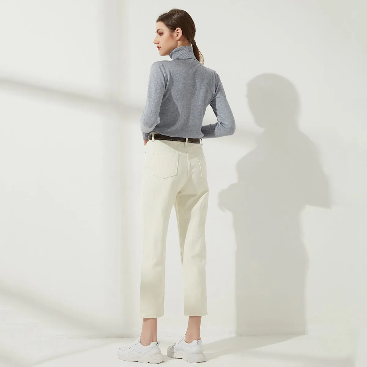 FashionSierra - Womens Casual High Waist Loose Demin Pants