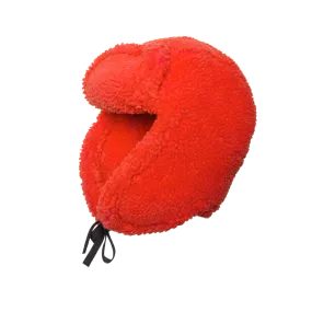 Faux Fur Shearling Hat - Tangerine