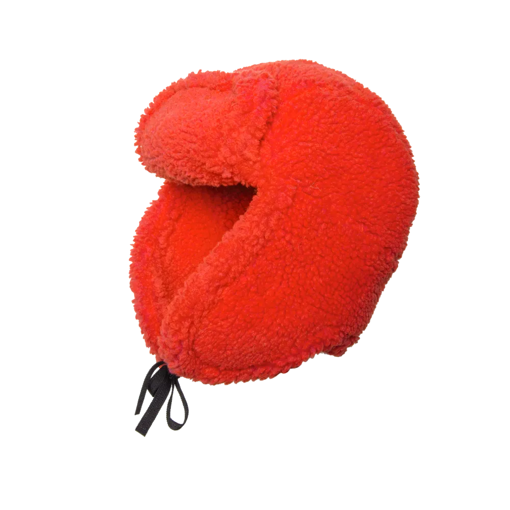 Faux Fur Shearling Hat - Tangerine