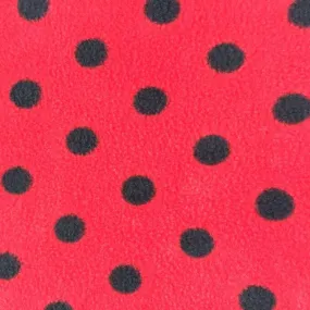 Fleece And Fur Patterned Fleece Red & Black Spot