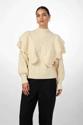 Flouncy Knit Pullover