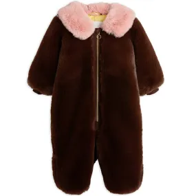 Fluffy Faux Fur Baby Overall by Mini Rodini