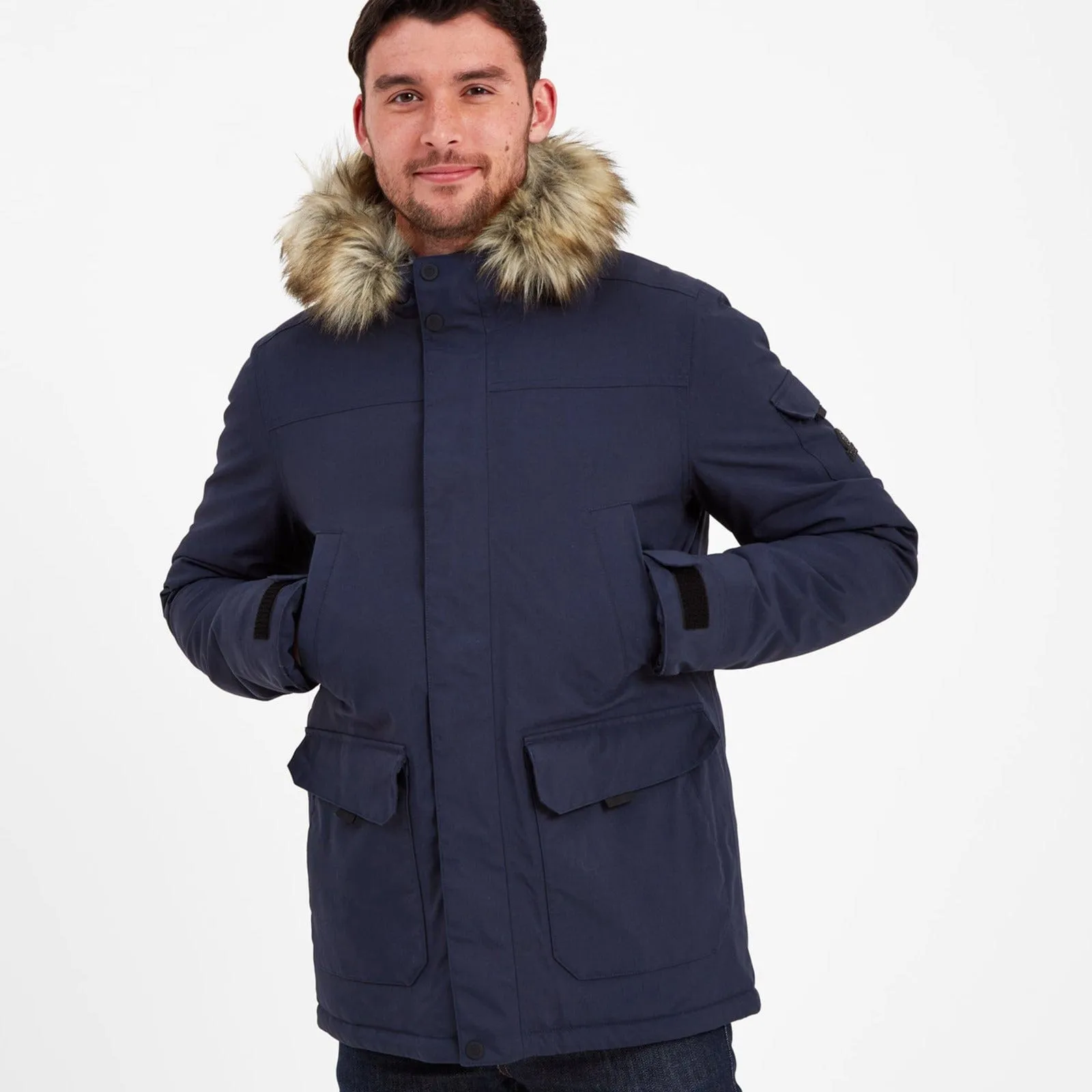 Garrick Mens Waterproof Parka - Dark Indigo