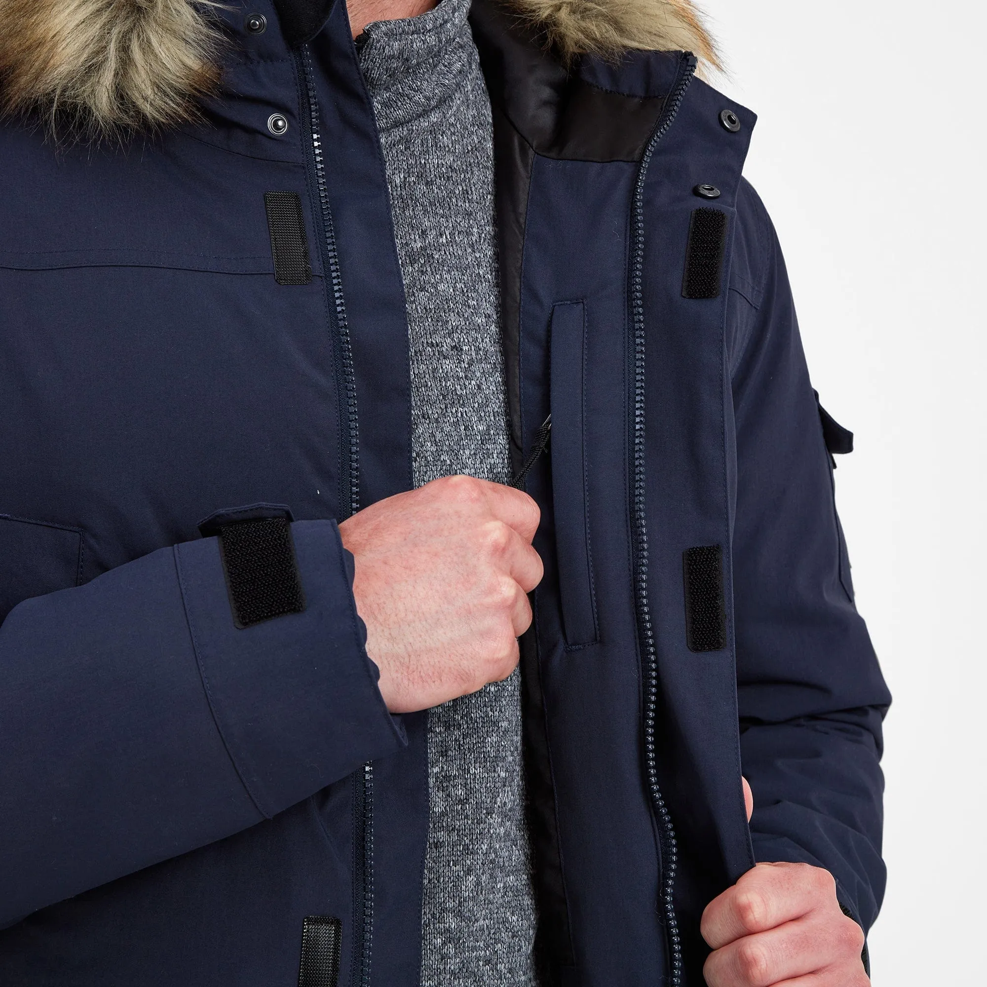 Garrick Mens Waterproof Parka - Dark Indigo